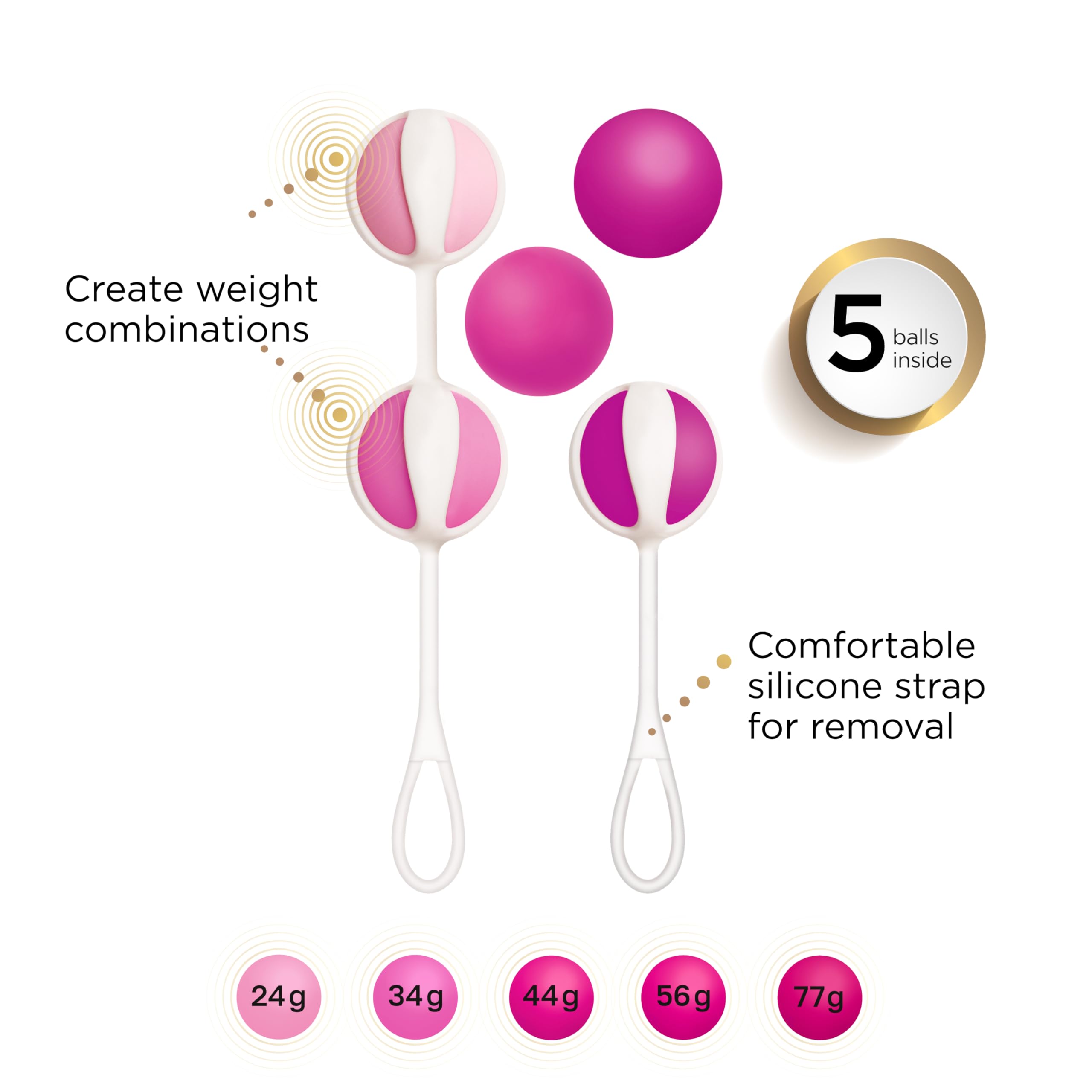 Gvibe - Boules de Geisha 3 Sucre Rose