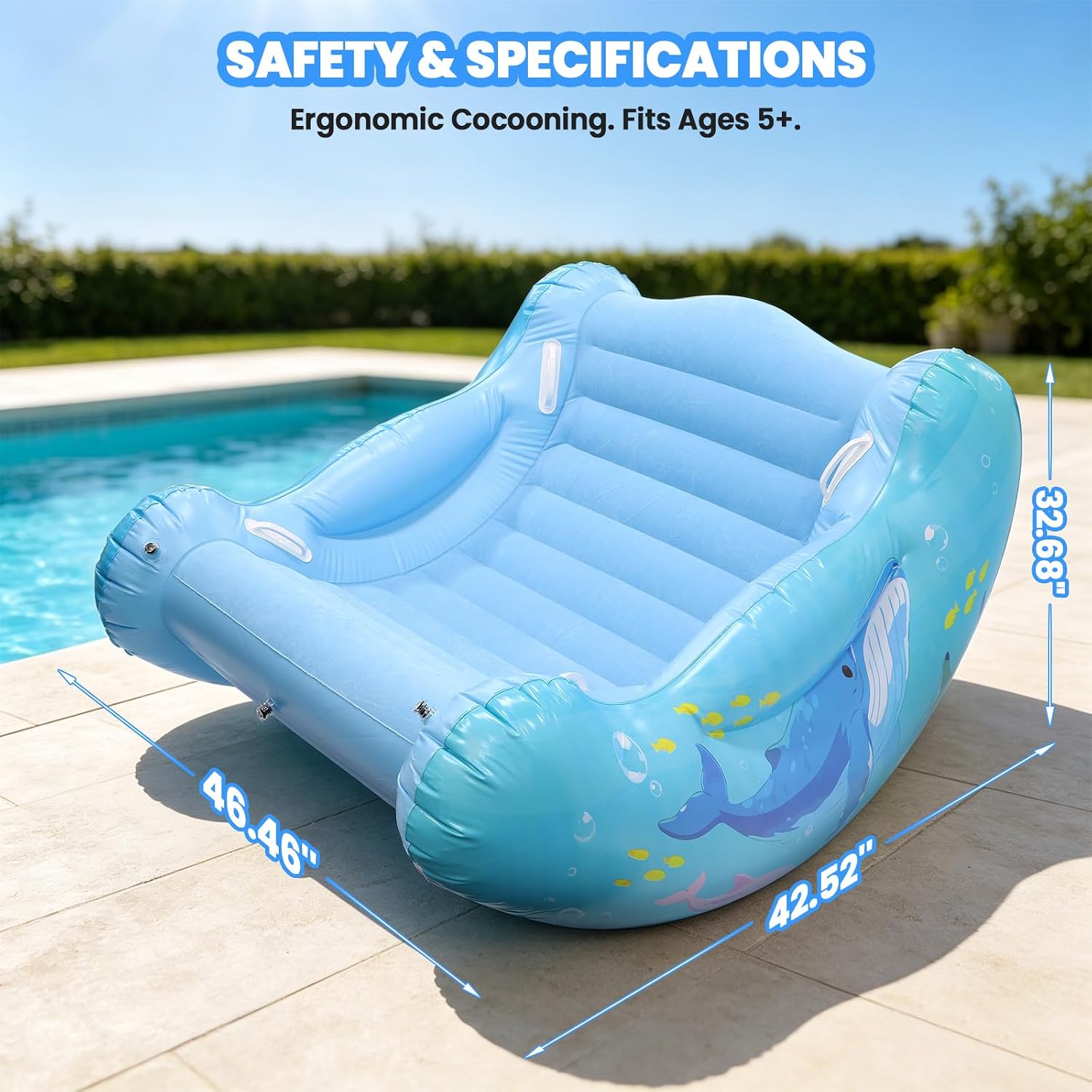 Sensory Rocking Chair, Inflatable Therapy Seat Autism ADHD Kids