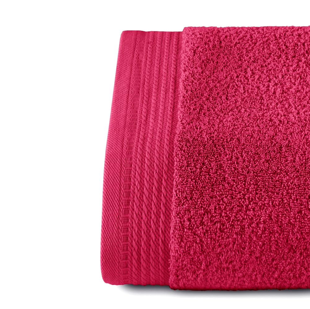 RIZO Top Towel - Set of 1 Shower Towel - Bath Towels - 100% Combed Cotton - 600 g/m2 - Measure 70 x 140 cm - Fuchsia - Image 2