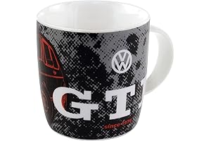 VW Collection - Volkswagen Ceramic brisa Coffee-Tea-Cappuccino Mug Cup in GTI Golf...