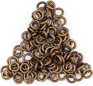 The Bead Chest Bronze 4mm Round Open Jump Rings, Pack of 100
