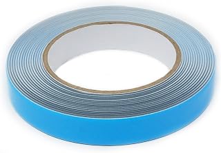 SteelFlex® - Cinta de acero de 20 mm de ancho, color blanco brillante y adhesivo de espuma (5 metros de longitud), cinta adhesiva de acero extra ancha para garaje, taller y organización del hogar,