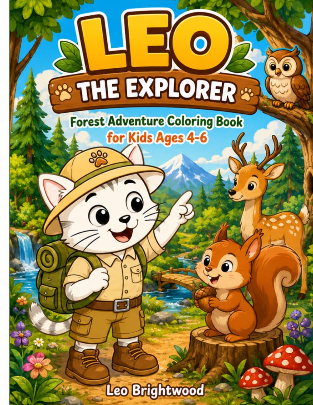 Leo the Explorer: Forest Adventure Coloring Book for Kids Ages 4-6