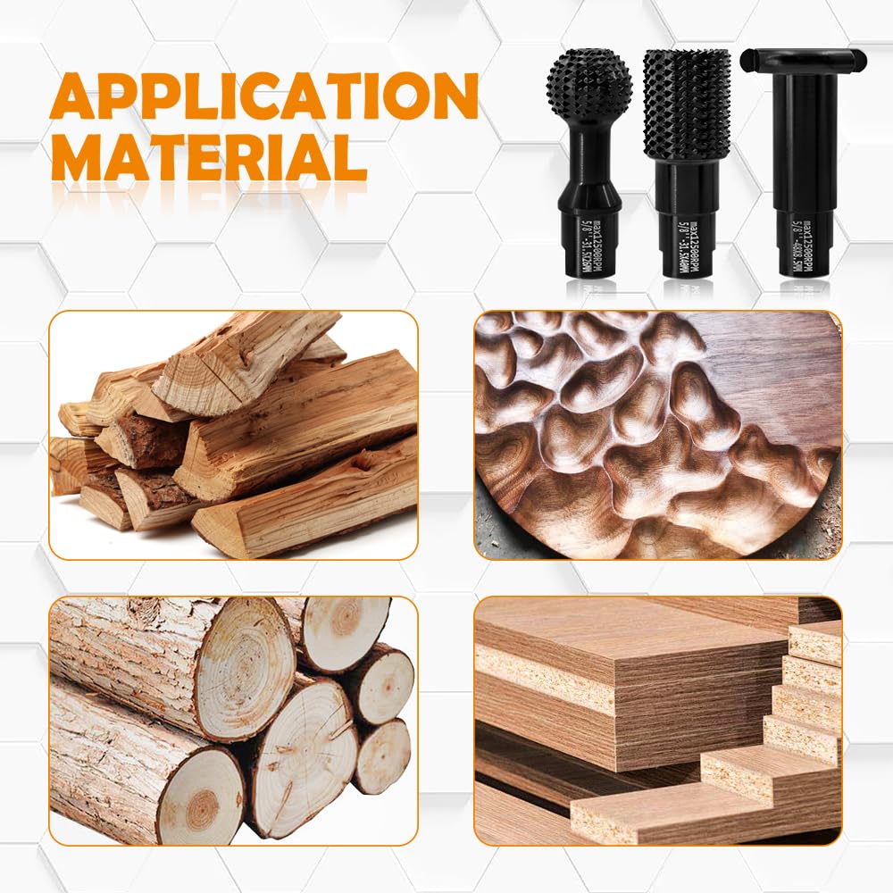 BGTEC 3 punte da trapano per la lavorazione del legno, strumenti per intaglio del legno con filettatura 5/8-11, accessori per smerigliatrice angolare, strumenti per intaglio del legno, rettifica e