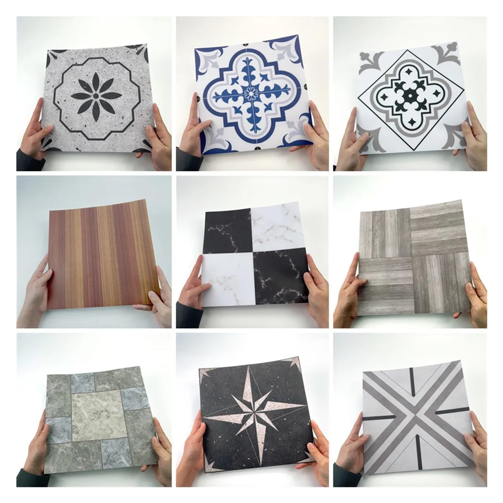 Pavimento Pvc Adesivo for piastrelle for pavimenti autoadesivo da 30x30 cm, impermeabile, antiscivolo, for bagno. Decorazione for la stanza.(Style20,30x30cmx5pcs)