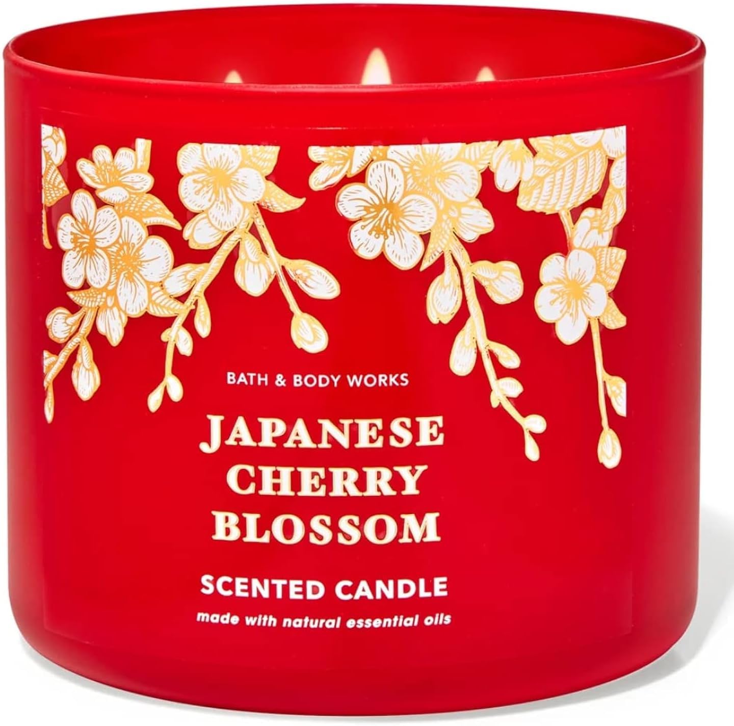Bath & Body Works Japanese Cherry Blossom 3-Wick Candle - 411g
