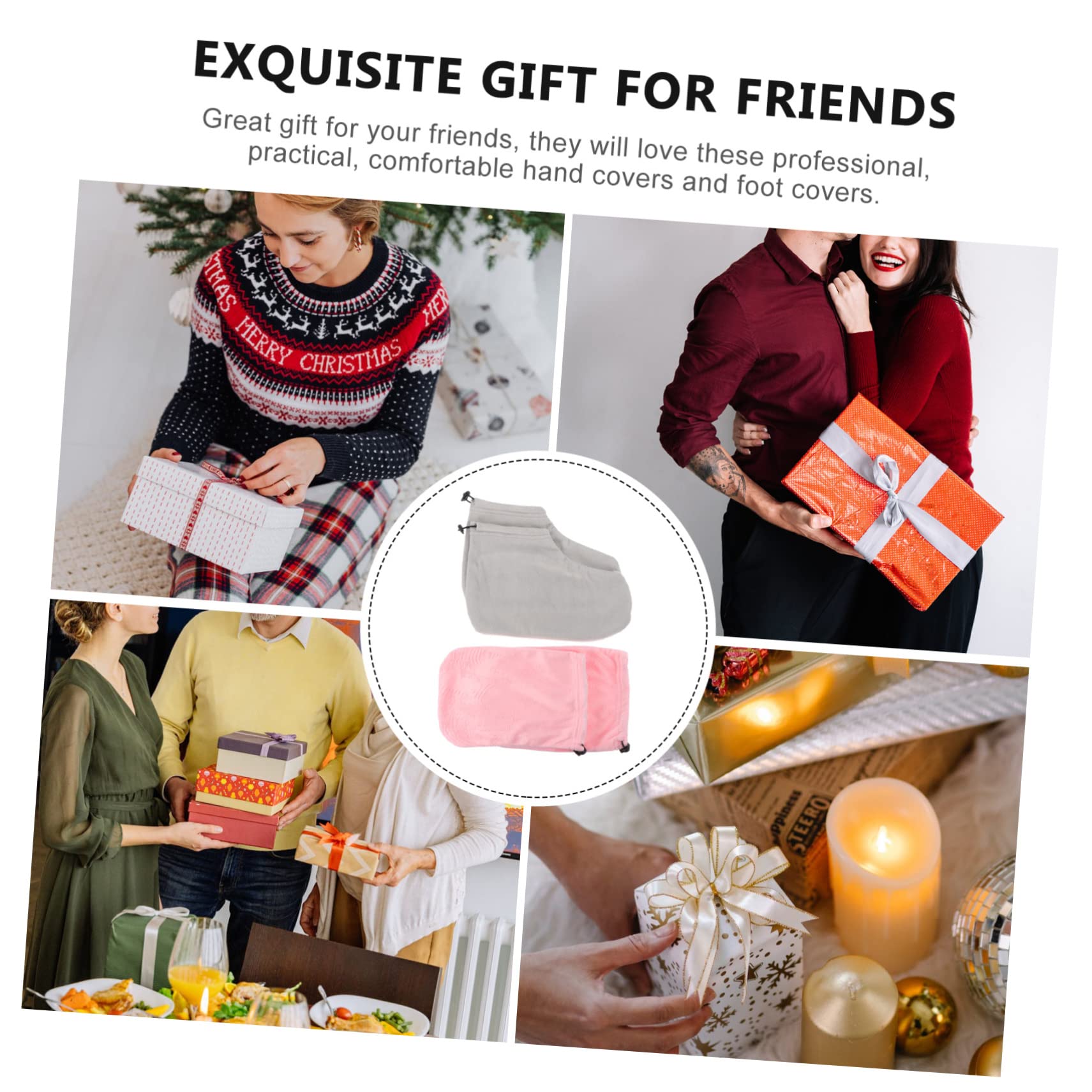 NOLITOY Paraffin Mitts Wax Gloves Elastic Hand and Foot Covers Thermal Insulation for Salon Spa Home