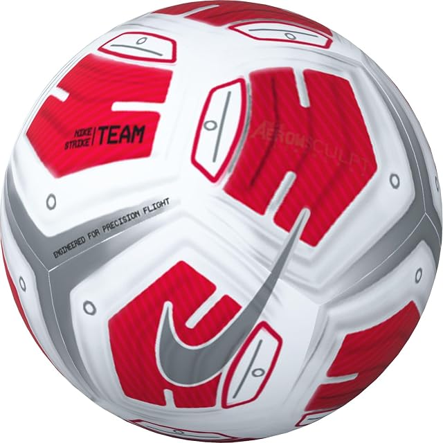 Nike Strk Team 290G - Fa24 Fußbälle, White/Bright Crimson/Silver, 5