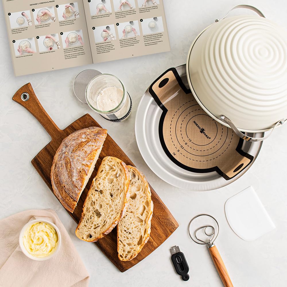 Nordic Ware Simply Sourdough Sauerteig-Backset, 9-teiliges Starter-Set