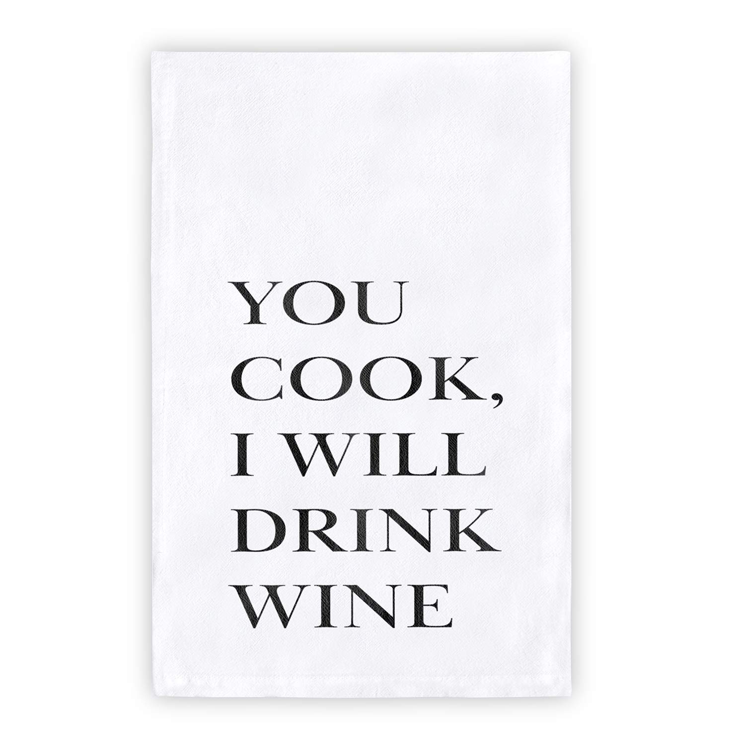 Santa Barbara Design Studio Dish Towel Ultra-Absorbent Thirsty Boy Cotton Kitchen Towel, 30" x 30", Cook & Wine