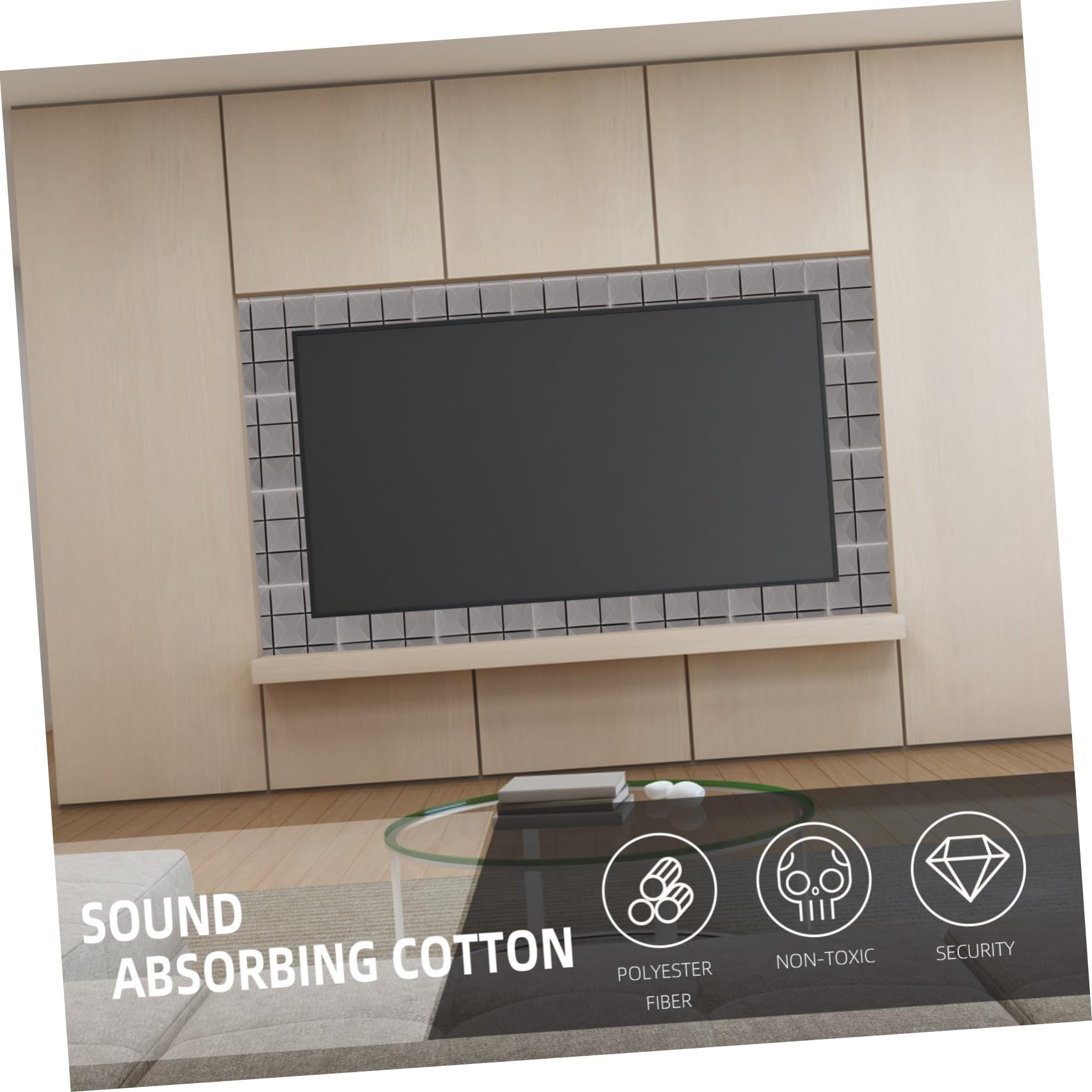 Abaodam 6 Pannelli Fonoassorbenti Antirumore Autoaderenti 30x30x5cm in Schiuma Ignifuga Grigia Per Home Theater, Studio Di Registrazione e Sale Musica Professionali