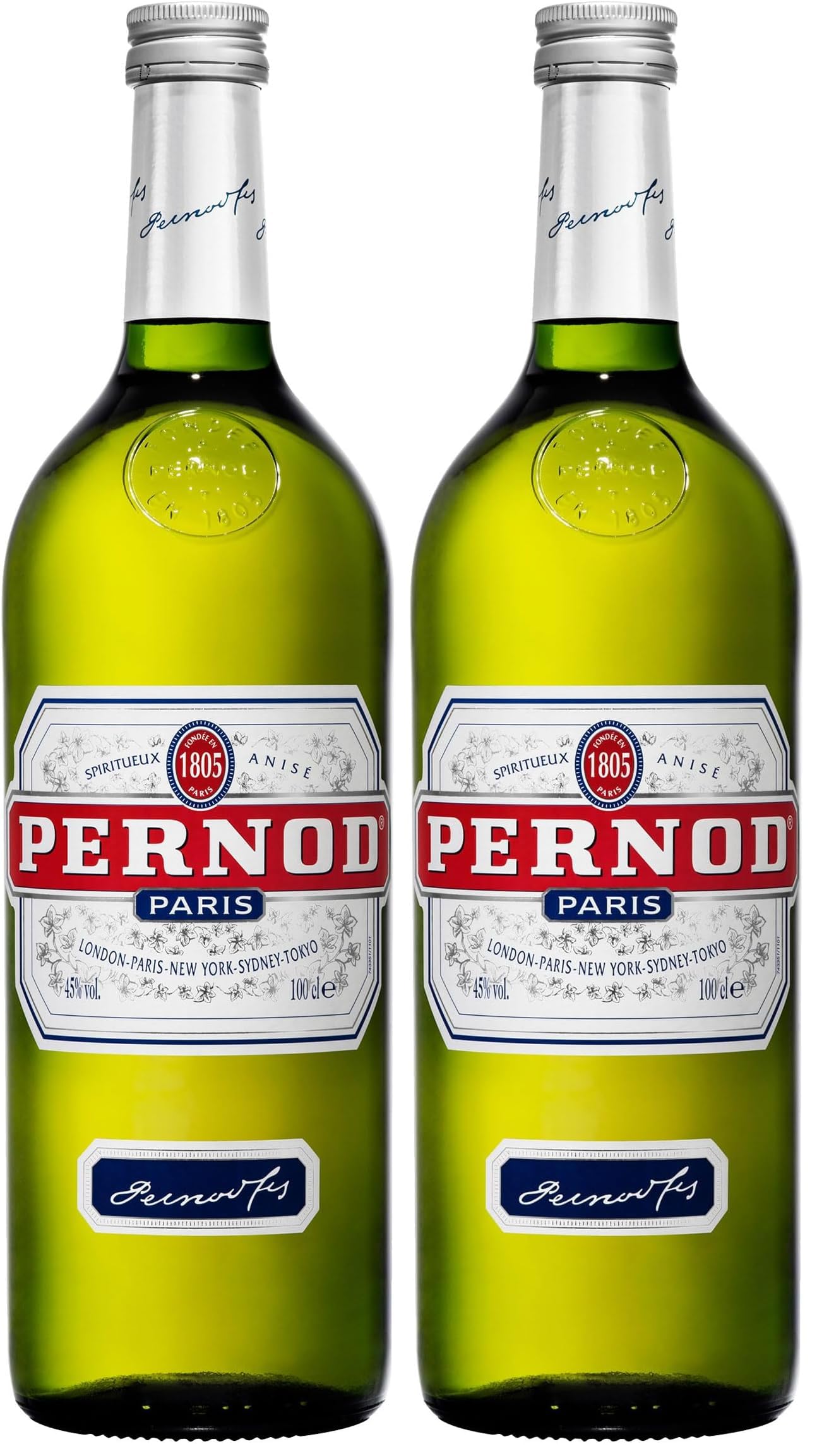 Pernod Licor Anisado - 1L (Paquete de 2)