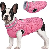 Vista 60 de FUAMEY - Abrigo para perro, tamaño mediano, color rosado, de piel sintética, impermeable, resistente al viento, reflectante, para clima frío
