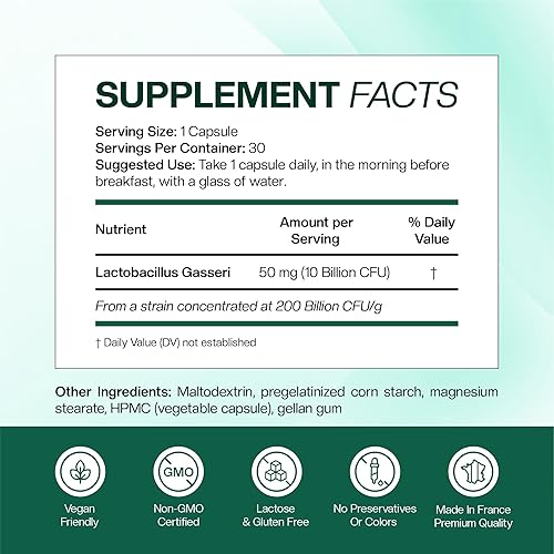 Miniatura 2 de Eric Favre Lactobacillus Gasseri Probiótico para mujer  Apoyo a la salud intestinal con 200 mil millones de UFC  Probióticos digestivos con