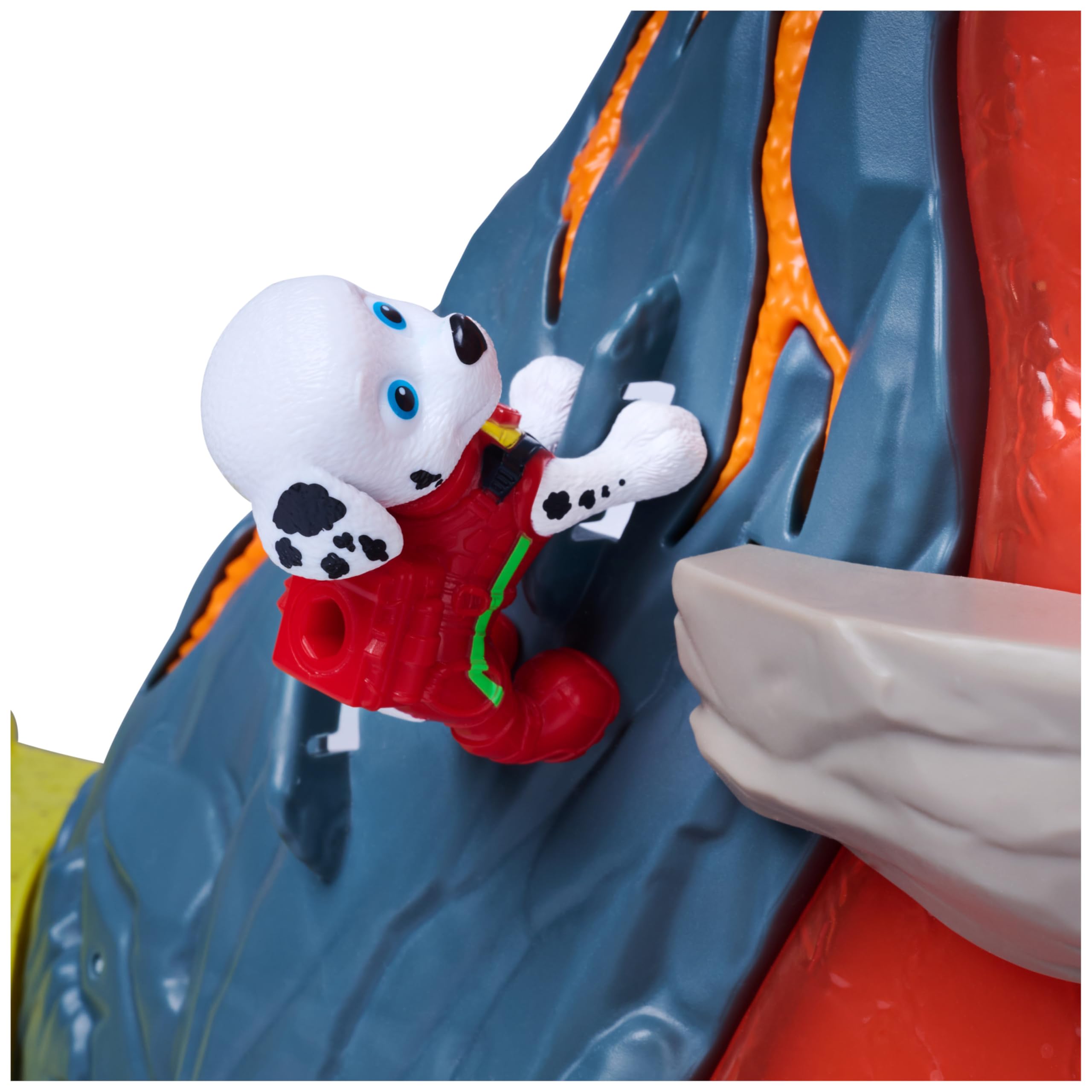 PAW PATROL: Der Dino Film Super-Lava-Blast Vulkan-Spielset, ab 3 Jahren | 360° bespielbar | Marshall- & Rhabarber-Figur | Licht & Sound | Multisensorisches Spiel | Vulkan-Ausbruch-Simulation