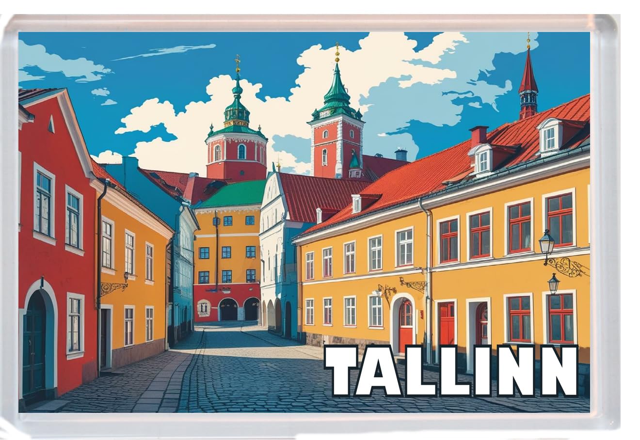 Tallinn - Estonia - Jumbo Artistic Fridge Magnet 96 x 67mm