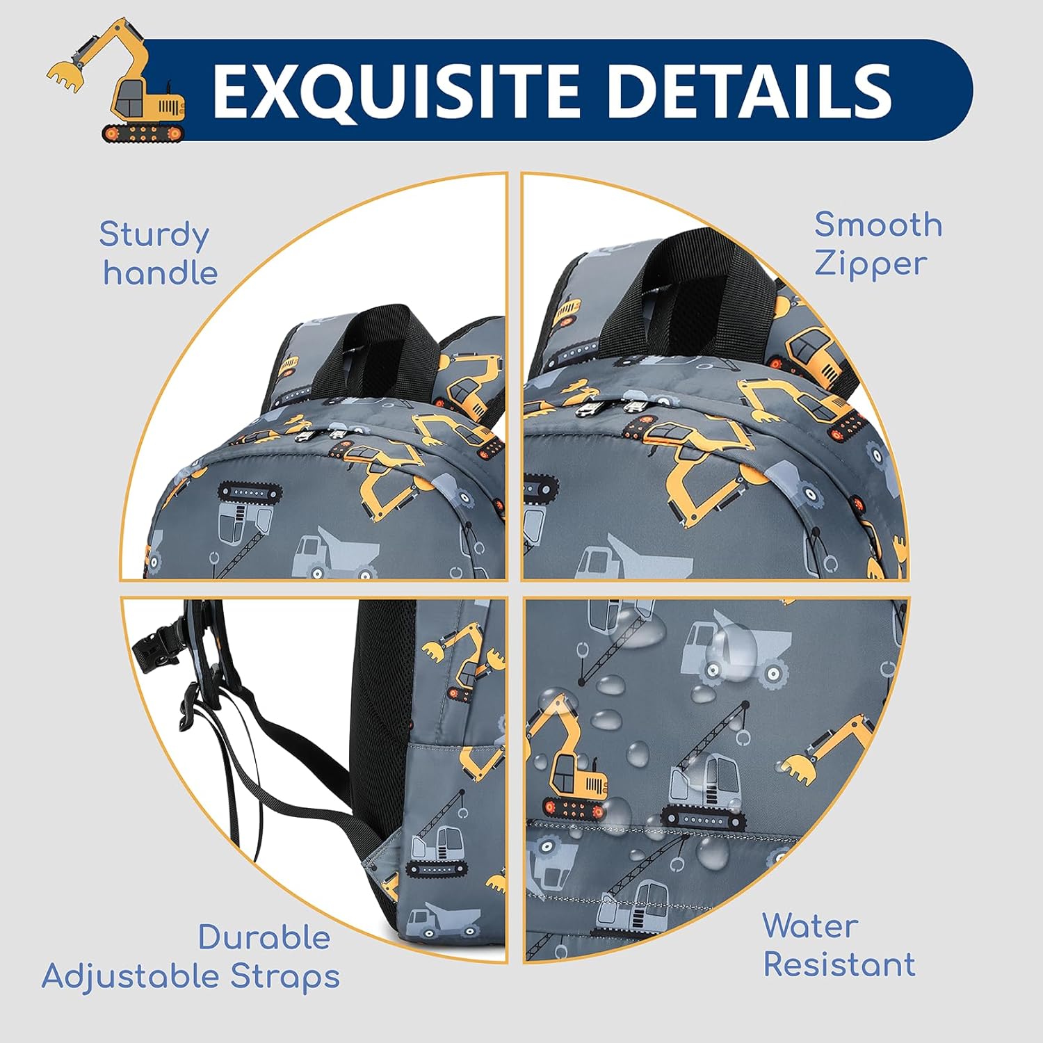 CAMTOP Backpack for Kids, Boys Girls Preschool Backpacks with Lunch Box Toddler Kindergarten School Bookbag Set - Image 5