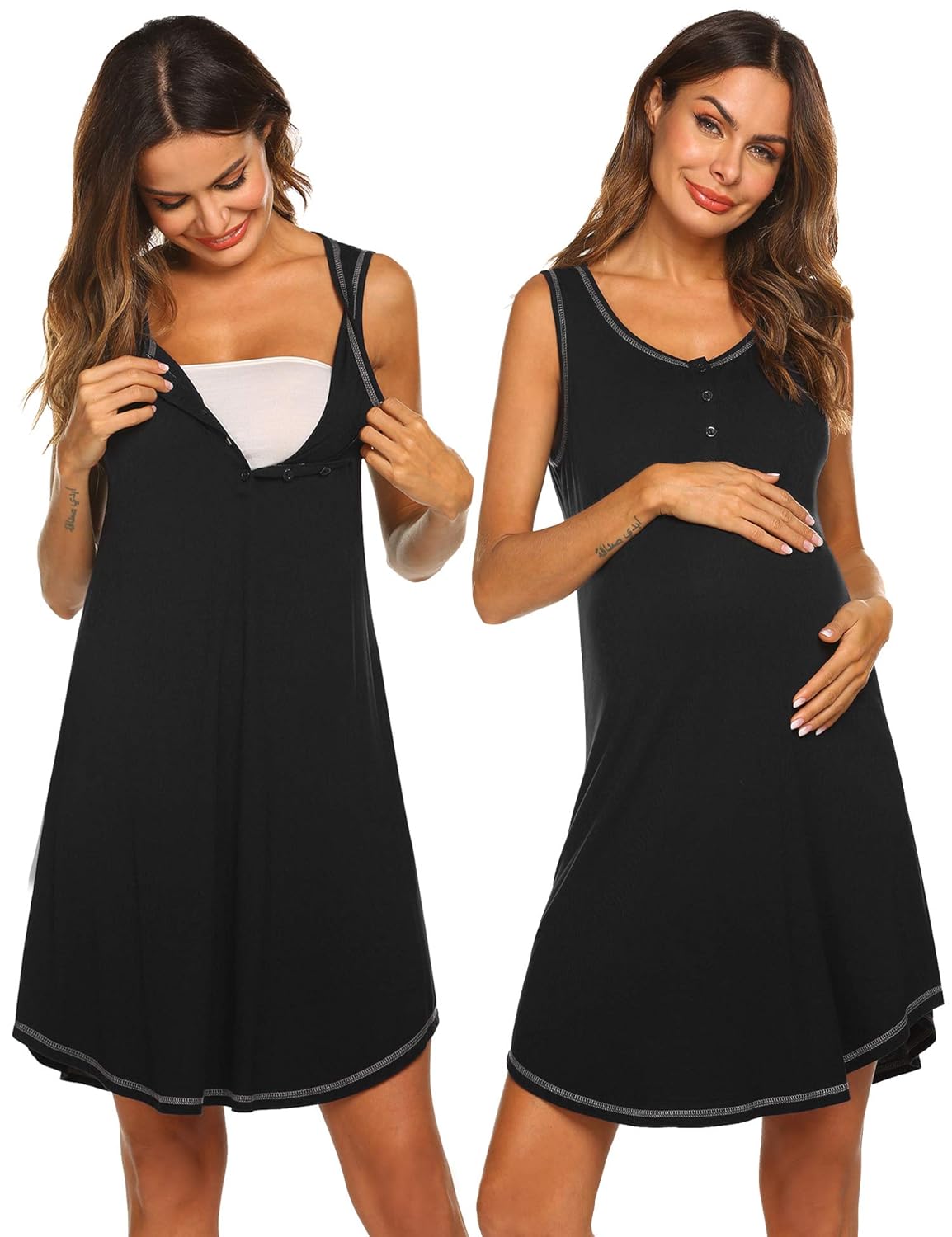 Sleeveless nursing nightgown Clearance