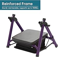 Vista 18 de ELENKER Andador todoterreno con ruedas no neumáticas de 10 pulgadas, asiento y respaldo acolchados de esponja, marco totalmente ajustable para Azul