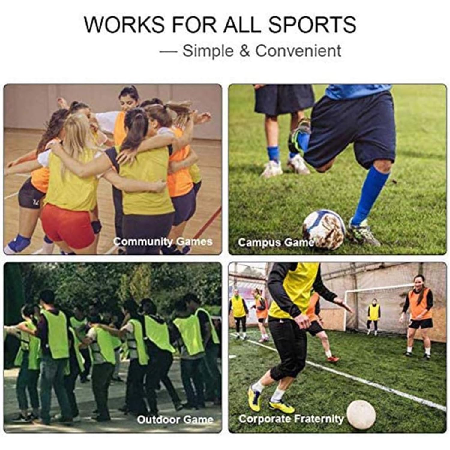 Senston Casulla de 12 Piezas para Principiantes, jóvenes y Adultos, Entrenamiento de Respaldo para balón de fútbol, Baloncesto, Voleibol y béisbol