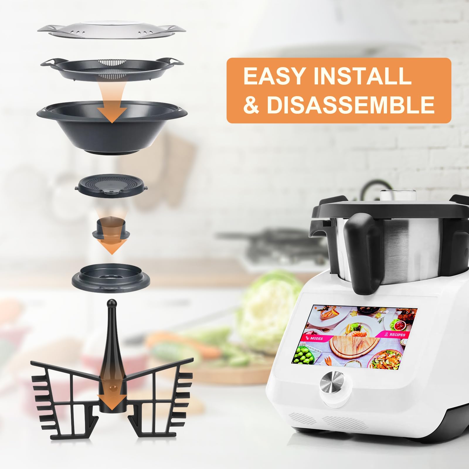 Lot de 2 fouets avec papillon pour Monsieur Cuisine Connect et Smart, Monsieur Cuisine Accessoires Batteur Papillon Robot de cuisine Pièces de rechange pour fouetter la crème et les blancs d'œufs