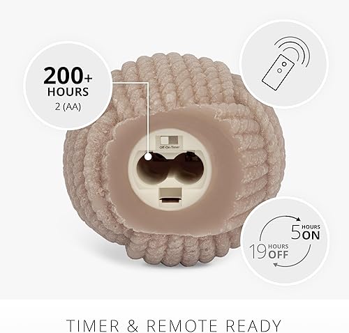 Miniatura 4 de Luminara Vela sin llama esfera de rosa vela LED de cera real sin perfume temporizador centro de mesa de decoración navideña lavanda