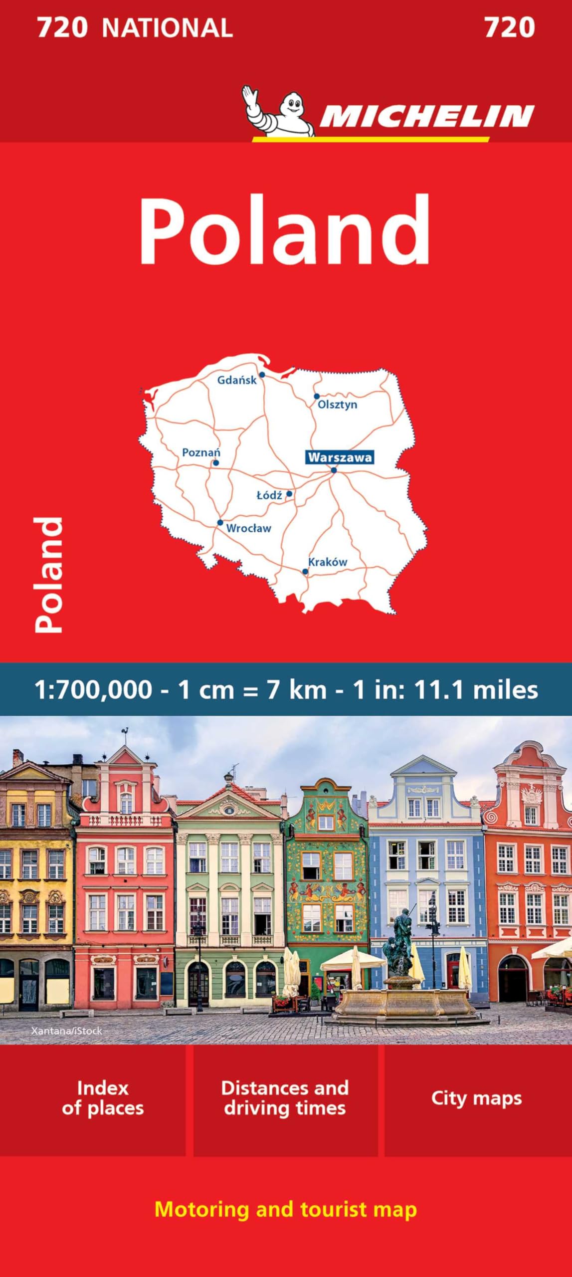 Poland - Michelin National Map 720: Straßen- und Tourismuskarte 1:700.000