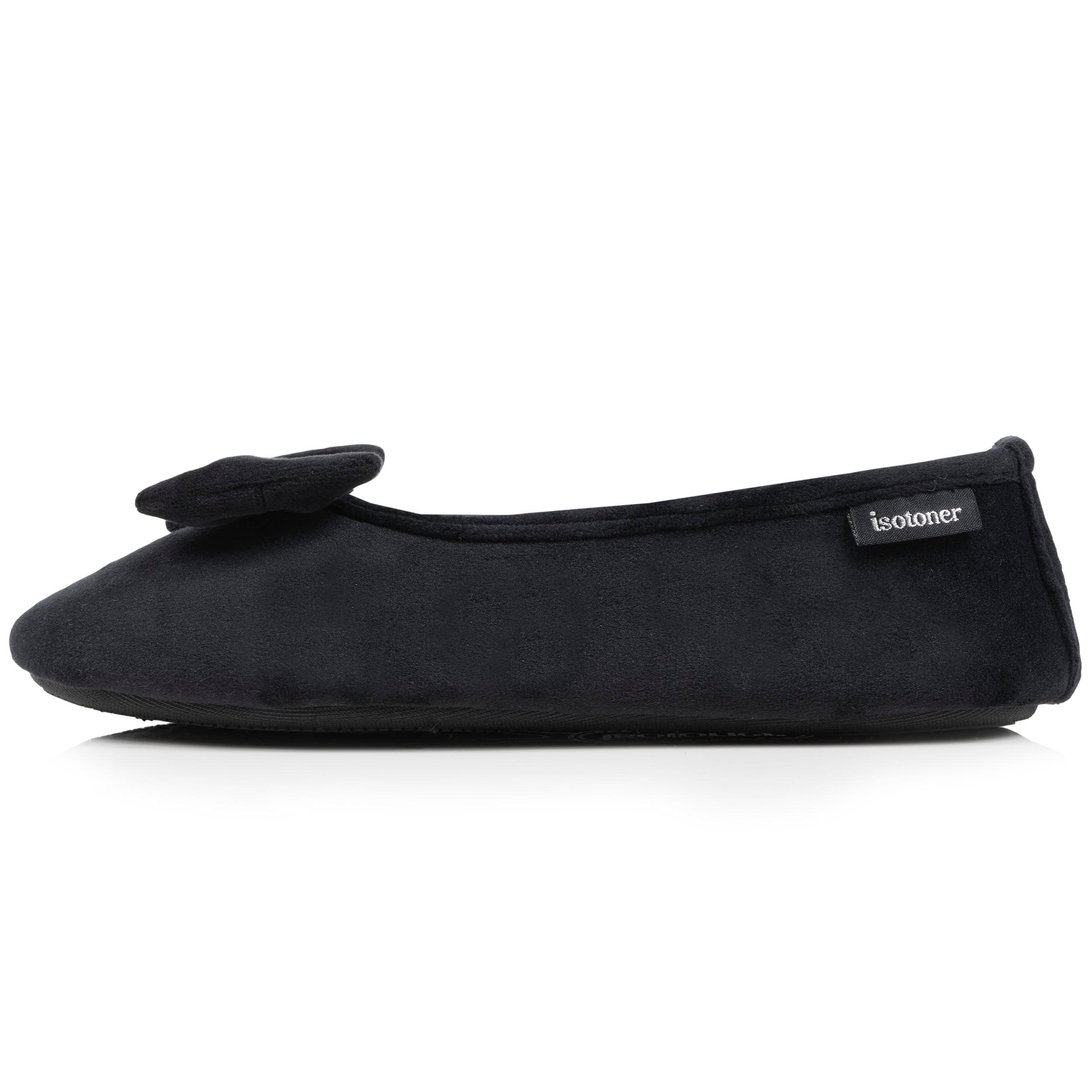 Isotoner Klapki damskie Ballerinas kapcie czarne 41/42