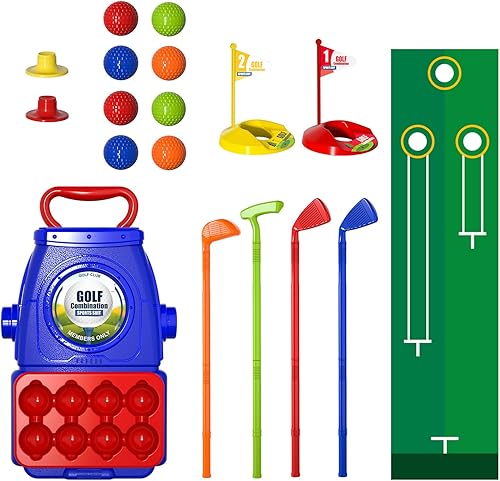 Bennol Juego de golf mejorado para niños pequeños, juguetes de golf para interiores y exteriores, regalos para niños de 2, 3, 4, 5 años, juguetes