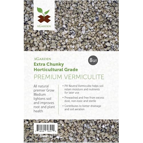 8 Quarts xGarden Horticultural Grade Premium Vermiculite - Extra Chunky