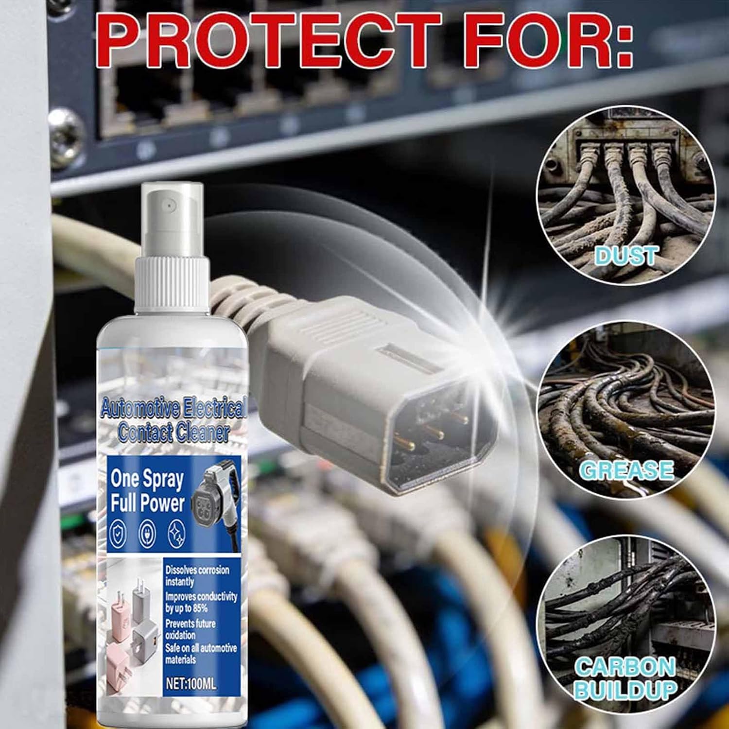 Electrical Cleaning Liquid, 100ml Quick-Dry Electronics Spray with Random Style Towel, Professional PCB Contact Cleaner, Sensitive Equipment Maintenance Kit