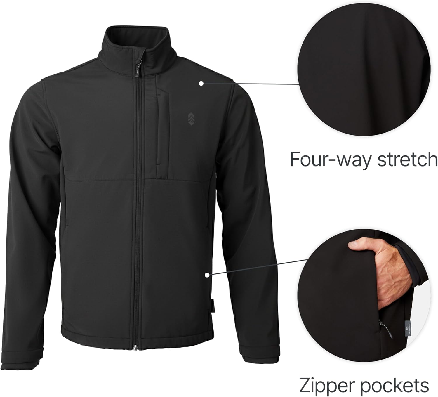 Free Country Men's Softshell Jacket Water & Wind Resistant Insulated Warm Lined Fleece Rain Hiking Outdoor Jacket-Lanier - Image 5