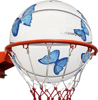 Balón De Baloncesto para Niños,Balón De Interior con Diseño Mariposa - Herramienta De Entrenamiento Reutilizable Y Accesorios Deportivos Portátiles para Competición Y Uso Diario