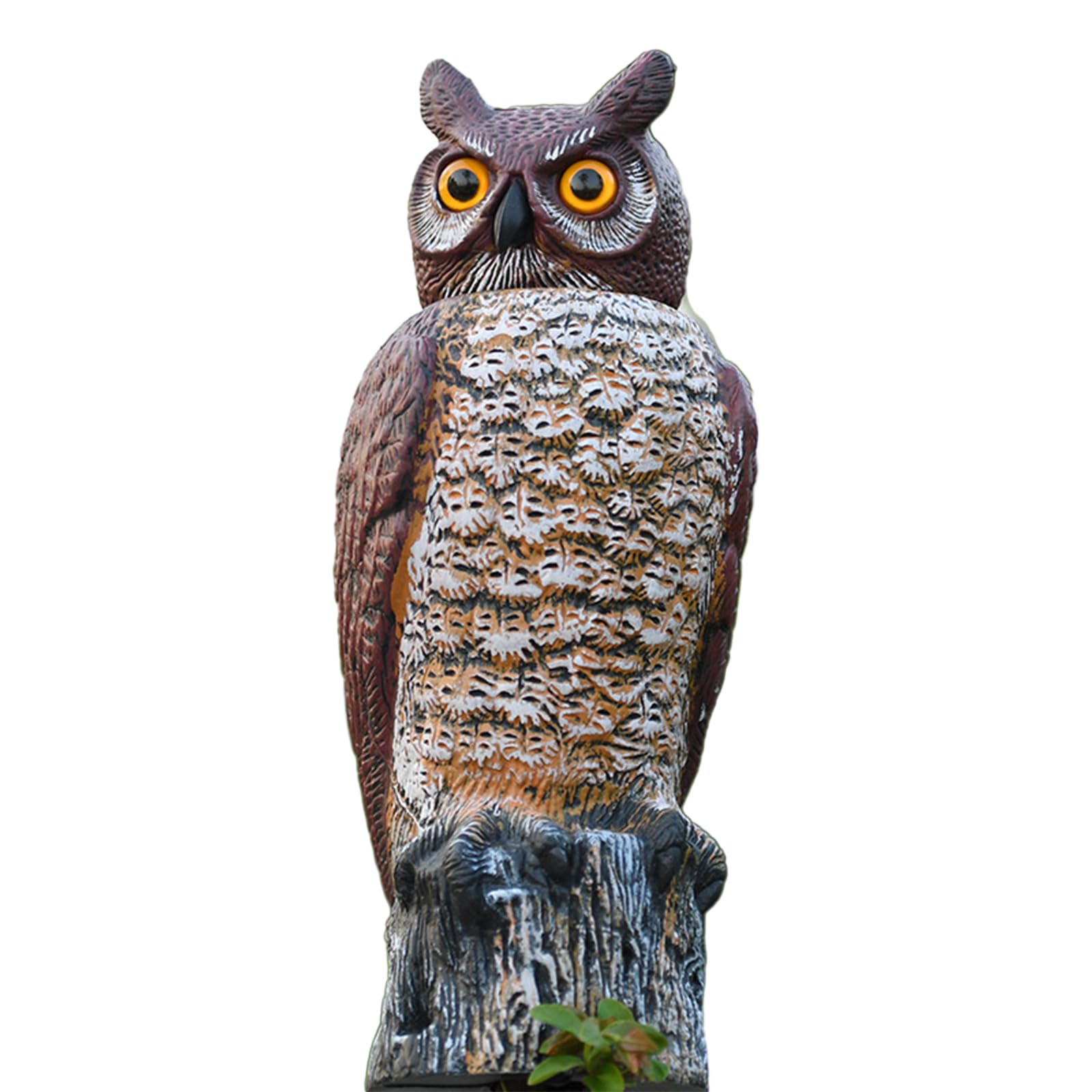 Spaventapasseri Lifelike Gufo Spaventapasseri, gufo mobile con testa girevole, 18 x 19 x 46 cm, pareti spesse, per uccelli da giardino, terrazza, balcone