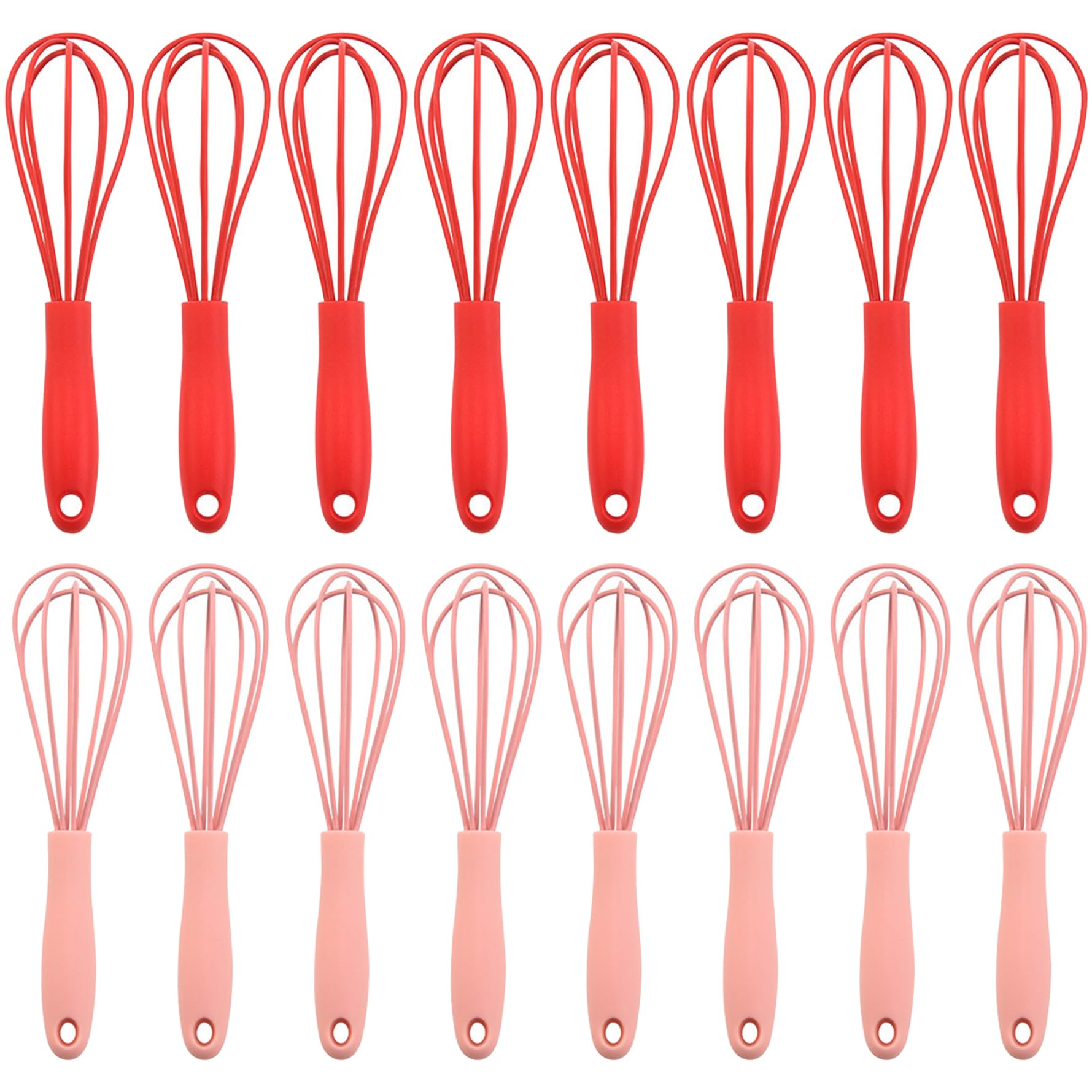 Batidor de silicona de mano para utensilios antiadherentes en pack de 16 unidades de 6"