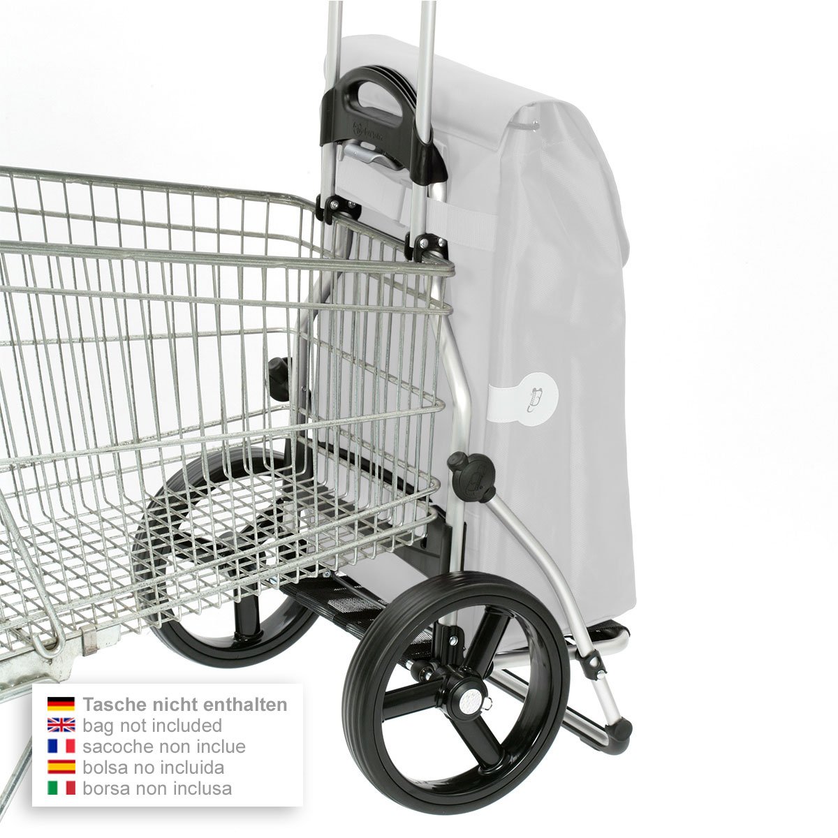 Andersen Shopper Royal mit 3-Speichenrad Alu klappbar mit 3-Speichen Rad Ø 25 cm und 41 Liter Tasche Kira mit Kühlfach rot