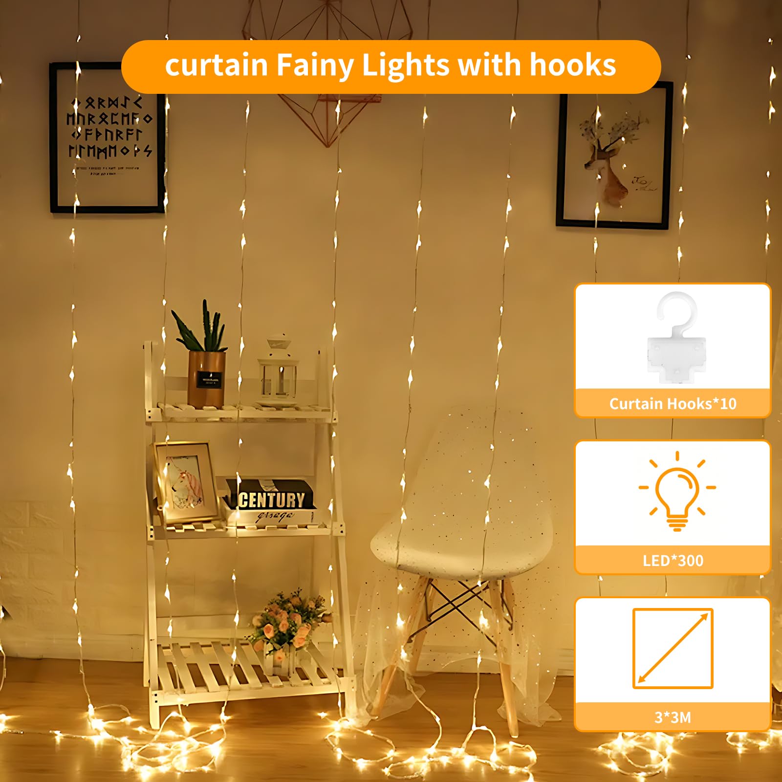 SENTAIMAO Curtain Fairy Lights - Image 2