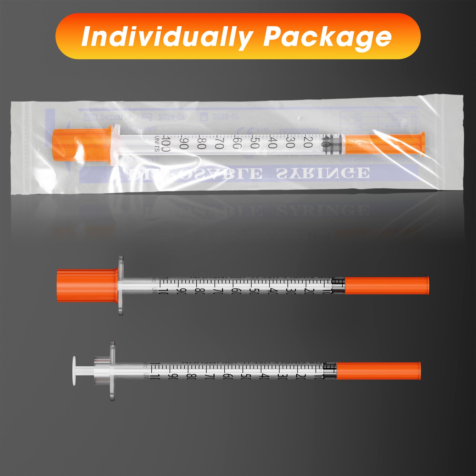 Strzykawka 1 ml/cc 30G 5/40.6 cm 8 mm, jednorazowe opakowanie pojedyncze, opakowanie 100 sztuk