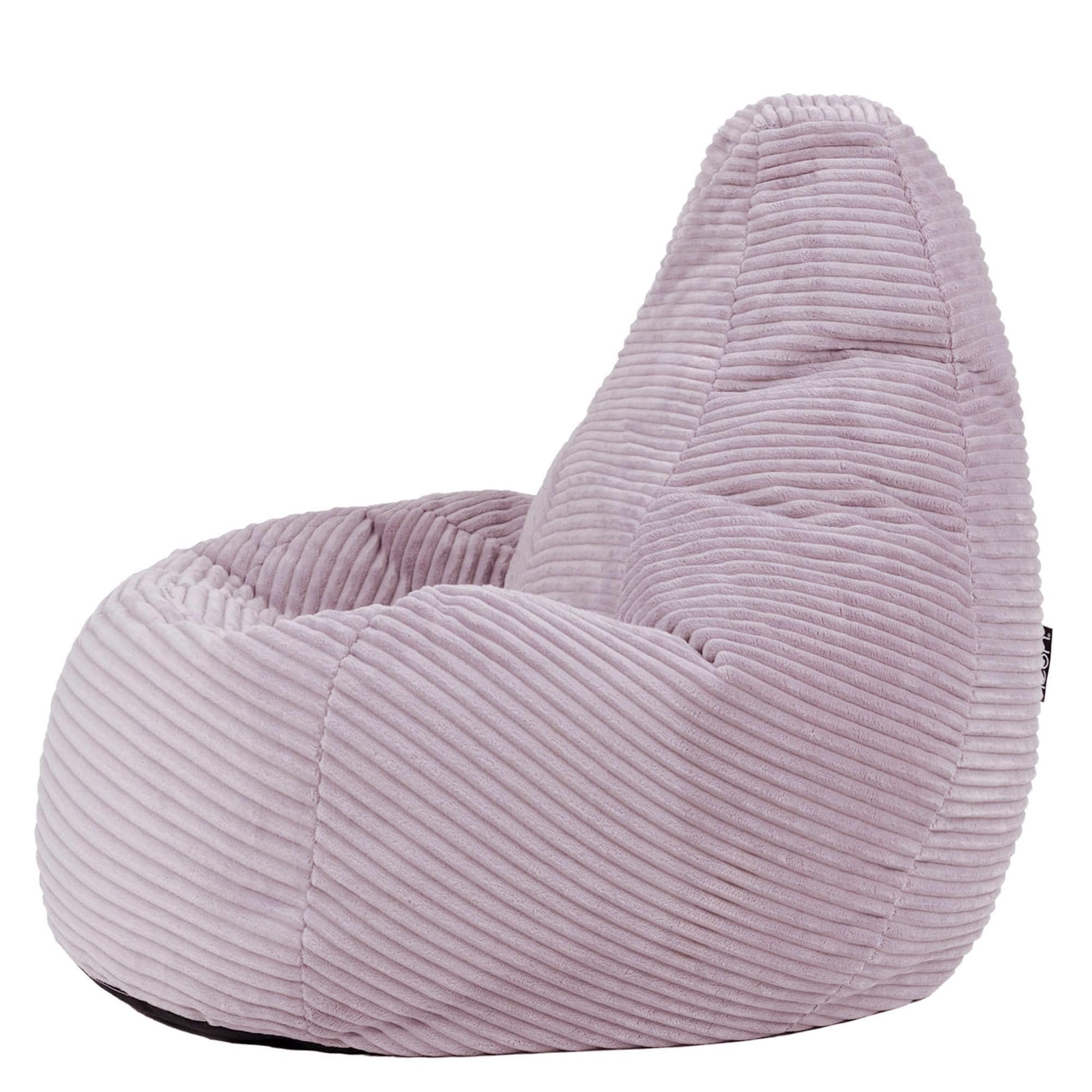 Icon Dalton Sitzsack Kinder, Lila, 2er Pack, Flauschiger Cord Stoff, Sitzsack Cord mit Füllung, Bequemer Kinder Gaming Sessel, Kuschelsessel, Lese Sessel, Schlafzimmer, Kinderzimmer, Spielzimmer