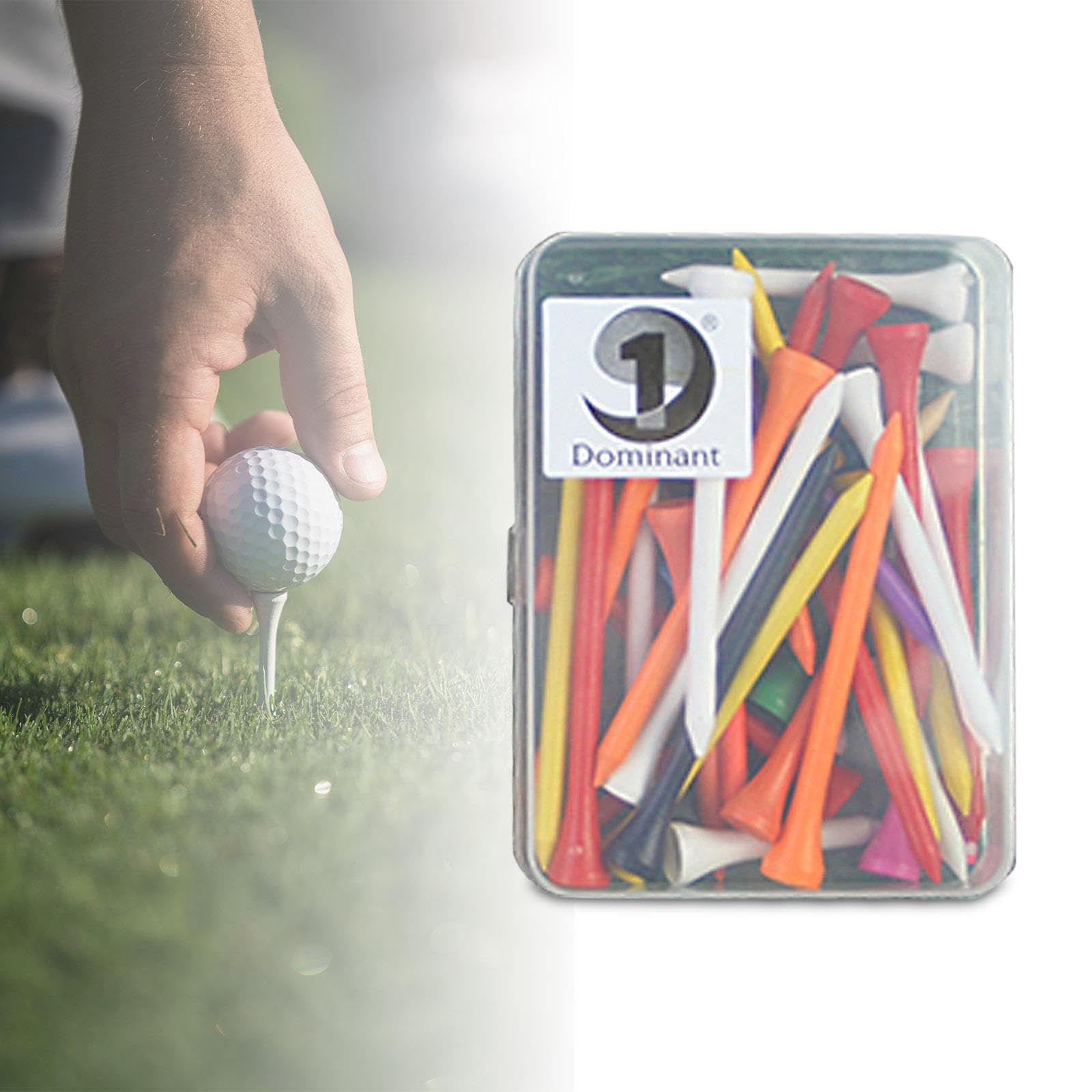 40Pcs Golf Tees Accessories Mixed 4 Different Sizes Training Aid Practicing for Players Adults Golfer Beginners