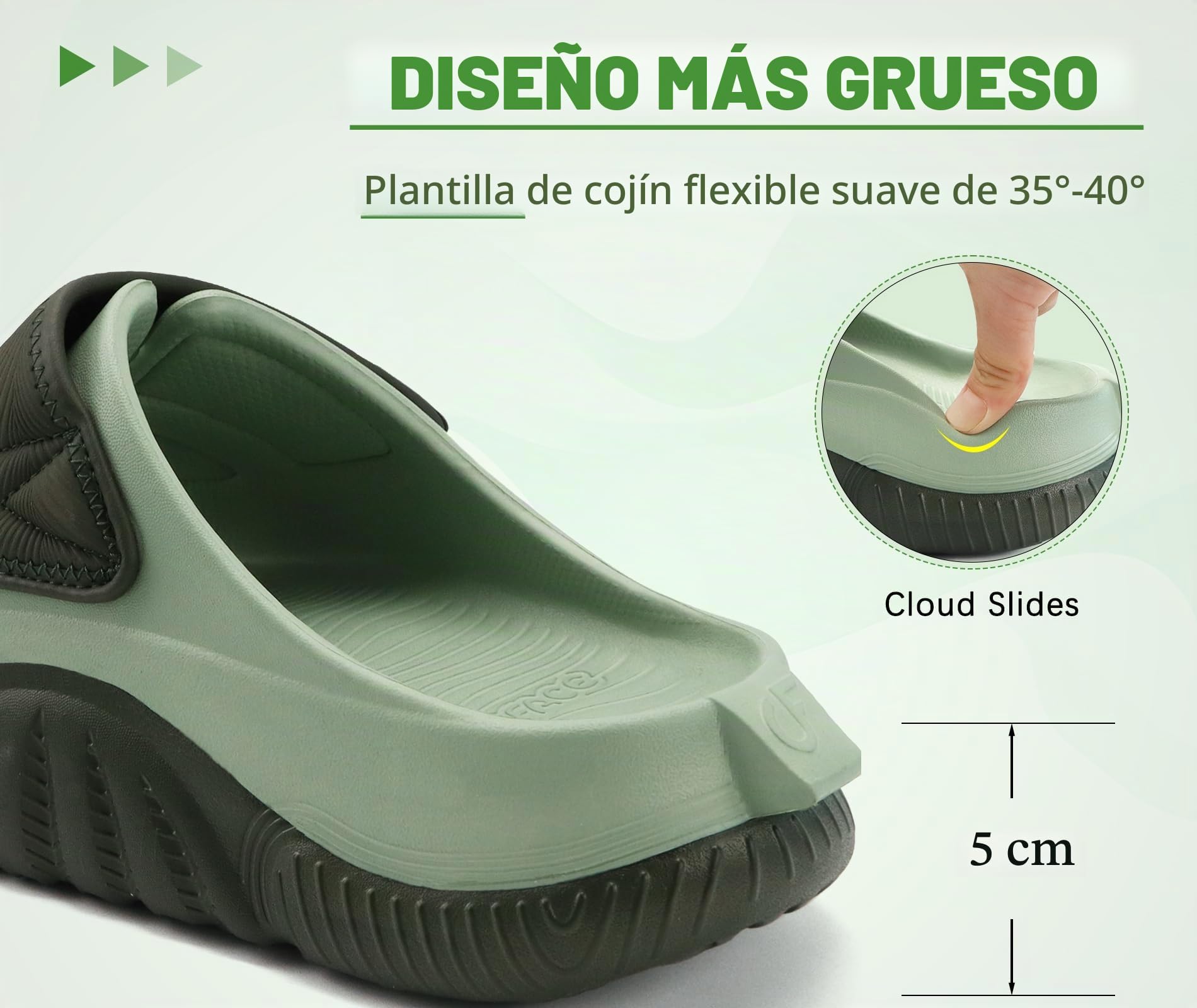 COFACE Sandalias de recuperación hombres Sandalias ortopédicas deslizantes caminar Ajustables acolchado grueso Ortopédicas Hombre Fascitis plantar Confortables Casual Al aire libre Talla 40-48