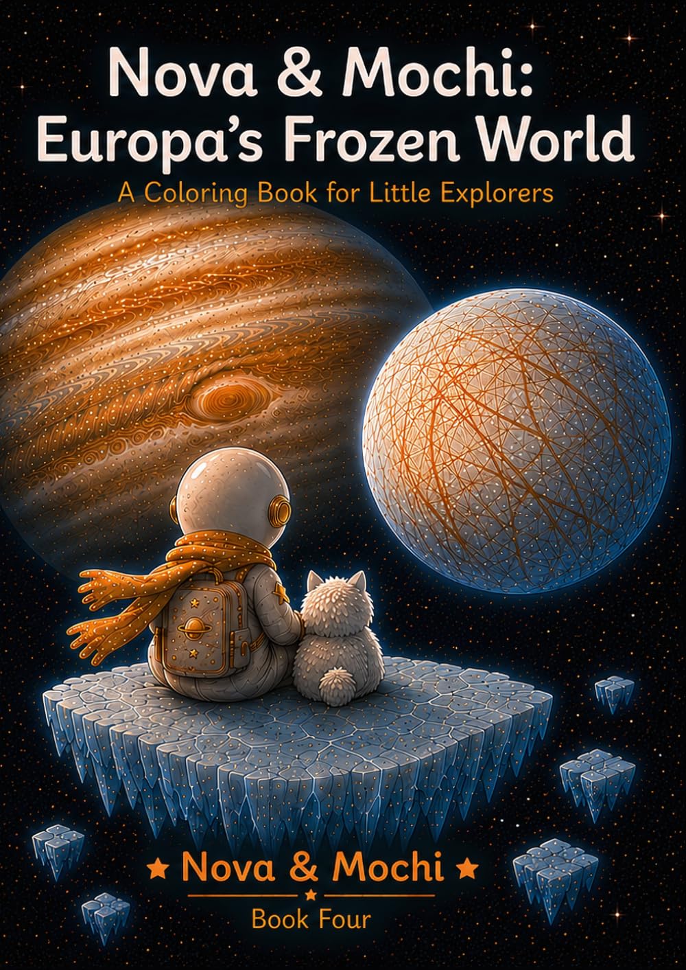 Nova & Mochi: Europa's Frozen World: A Coloring Book for Little Explorers