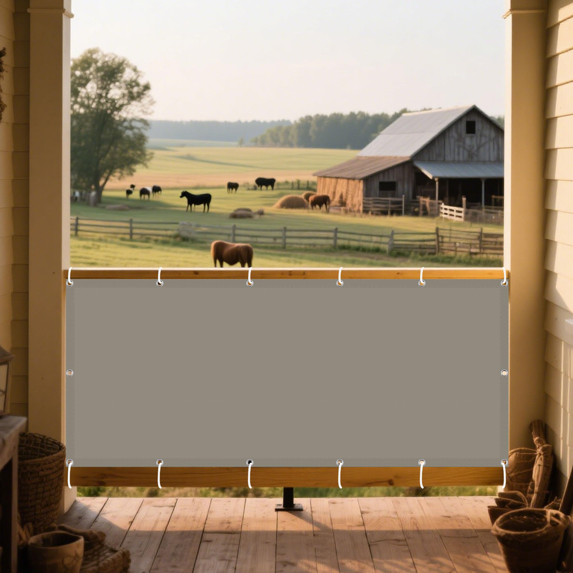 Bâche pour terrasse anti-UV réglable 295x340 cm : protégez votre mobilier de la chaleur
