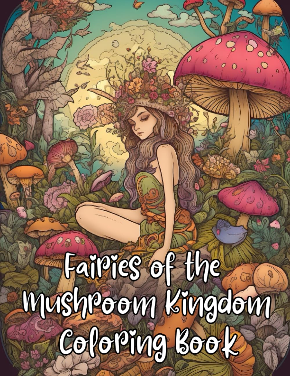 Fairies Of The Mushroom Kingdom Adult Coloring Book: Fantasy Fairy Coloring Fun, Stress Relief and Relaxation