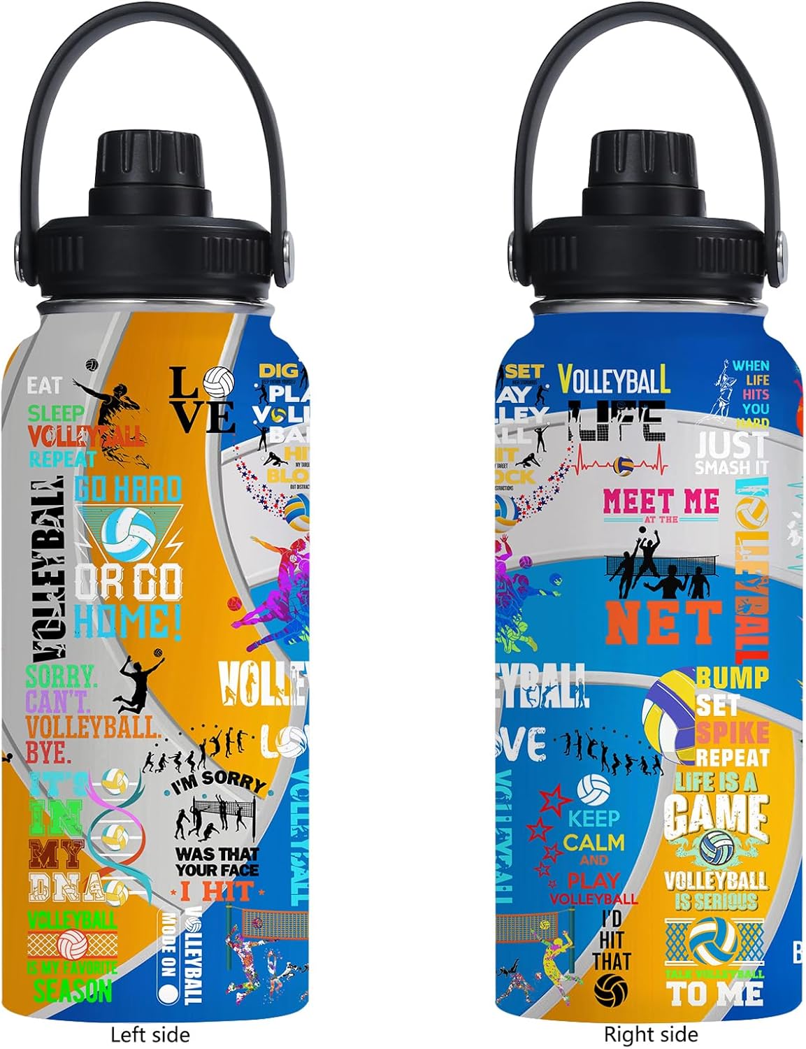 Volleyball Water Bottle 32oz Volleyball Stainless Steel Tumbler Volleyball Insulated Bottles For Men Women Volleyball Gifts For Volleyball Lover Player Fan Coach