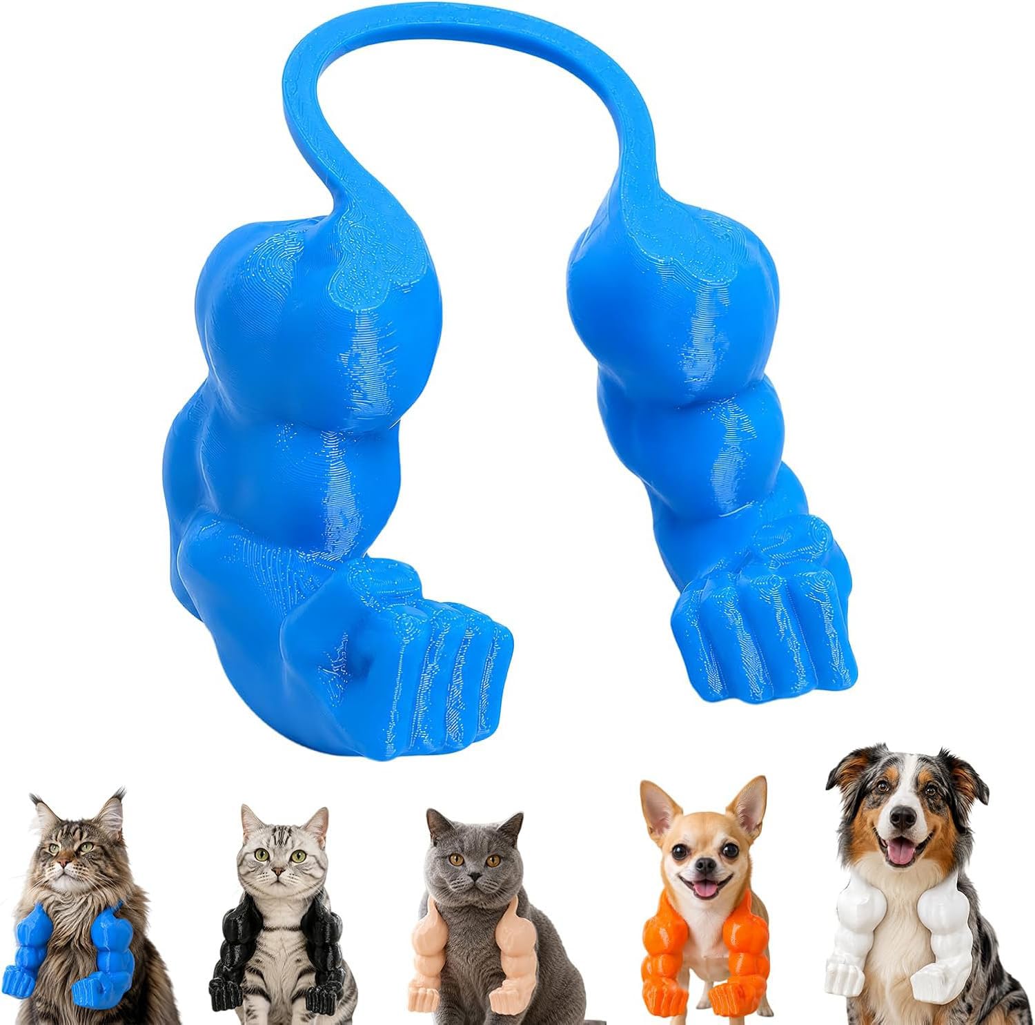 Cat Muscle Arms Costume，Blue：S