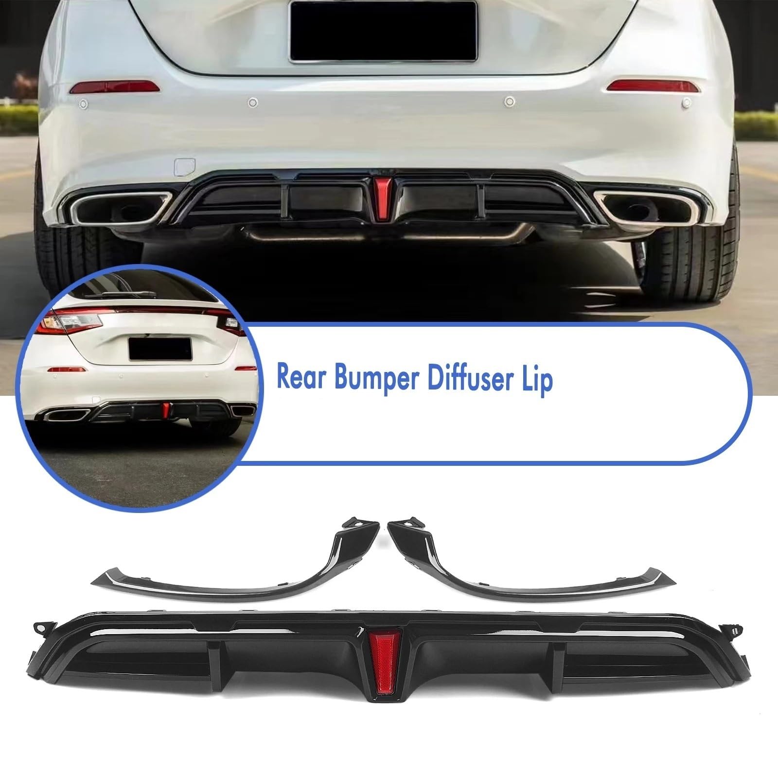 Amazon | リアバンパーディフューザー リップグロス ブラック ブーツ