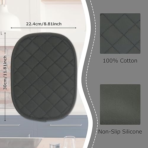 Miniatura 2 de Soportes de silicona para ollas, almohadillas calientes para horno resistentes al calor de 500 , agarraderas grandes de agarre antideslizante,