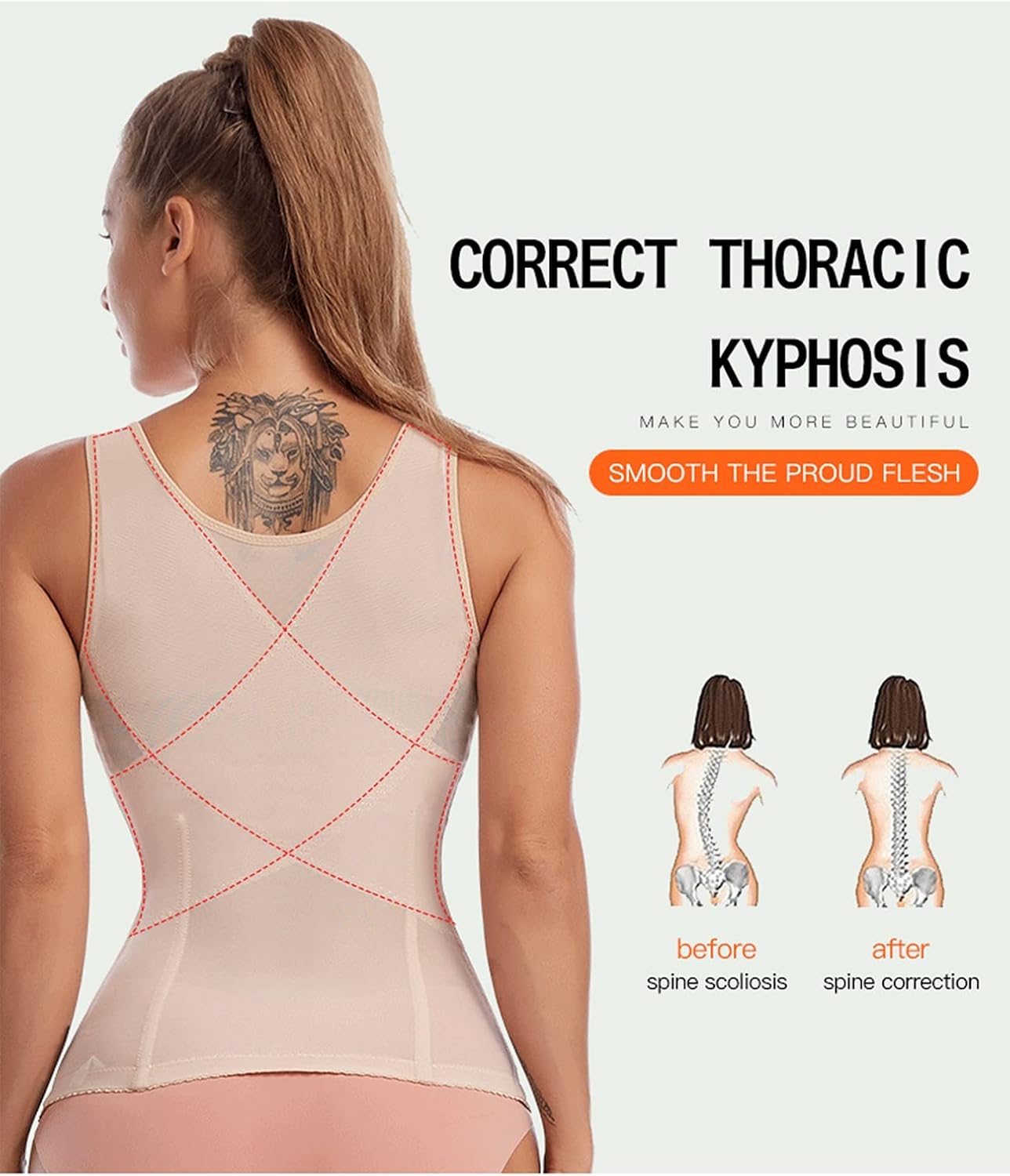 Women Breathable Shapewear Tummy Control Weight Loss Sweating Waist Trainer Compression Corset Slim Vest Gather Chest