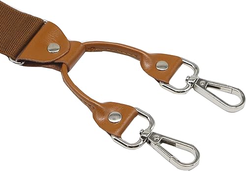 Miniatura 5 de Doloise Tirantes anchos ajustables y elásticos para hombre en forma de Y con ganchos muy fuertes, resistentes, Unitalla